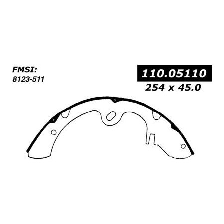 Centric Centric Premium Brake Shoes, Centric Parts 111.05110 111.0511